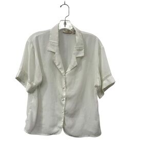 Vintage Gold Label Victoria's Secret Button Down Shirt White Small